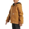 image:imageCarhartt Boys FlannelLined Hooded Canvas Insulated ZipUp Jacket  Polyester Blend  Quilted Polyester Brushed TricotLined Main Body  Everyday WearCarhartt Brown