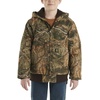 image:imageCarhartt Boys FlannelLined Hooded Canvas Insulated ZipUp Jacket  Polyester Blend  Quilted Polyester Brushed TricotLined Main Body  Everyday WearMossy Oak Country Camo