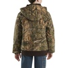 image:imageCarhartt Boys FlannelLined Hooded Canvas Insulated ZipUp Jacket  Polyester Blend  Quilted Polyester Brushed TricotLined Main Body  Everyday WearMossy Oak Country Camo