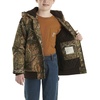 image:imageCarhartt Boys FlannelLined Hooded Canvas Insulated ZipUp Jacket  Polyester Blend  Quilted Polyester Brushed TricotLined Main Body  Everyday WearMossy Oak Country Camo