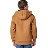 image:imageCarhartt Boys FlannelLined Hooded Canvas Insulated ZipUp Jacket  Polyester Blend  Quilted Polyester Brushed TricotLined Main Body  Everyday WearNew Carhartt Brown