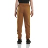 image:imageCarhartt Boys Fleece Logo Sweatpant  CottonBlend Fleece  Designed With An Elastic Waistband And Adjustable  Cozy WarmthBrown Classic