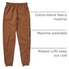 image:imageCarhartt Boys Fleece Logo Sweatpant  CottonBlend Fleece  Designed With An Elastic Waistband And Adjustable  Cozy WarmthCarhartt Brown