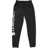image:imageCarhartt Boys Fleece Logo Sweatpant  CottonBlend Fleece  Designed With An Elastic Waistband And Adjustable  Cozy WarmthCaviar Black