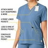 image:imageCarhartt CrossFlex Scrubs for Women VNeck Scrub TopsAzure Blue