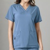 image:imageCarhartt CrossFlex Scrubs for Women VNeck Scrub TopsAzure Blue