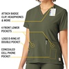 image:imageCarhartt CrossFlex Scrubs for Women VNeck Scrub TopsBasil