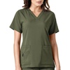 image:imageCarhartt CrossFlex Scrubs for Women VNeck Scrub TopsBasil