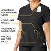 image:imageCarhartt CrossFlex Scrubs for Women VNeck Scrub TopsBlack