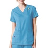 image:imageCarhartt CrossFlex Scrubs for Women VNeck Scrub TopsCeil Blue