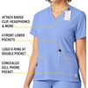 image:imageCarhartt CrossFlex Scrubs for Women VNeck Scrub TopsCeil Blue