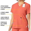 image:imageCarhartt CrossFlex Scrubs for Women VNeck Scrub TopsCoral