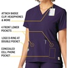 image:imageCarhartt CrossFlex Scrubs for Women VNeck Scrub TopsEggplant
