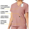 image:imageCarhartt CrossFlex Scrubs for Women VNeck Scrub TopsMauve
