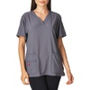 image:imageCarhartt CrossFlex Scrubs for Women VNeck Scrub TopsPewter