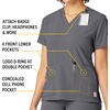 image:imageCarhartt CrossFlex Scrubs for Women VNeck Scrub TopsPewter