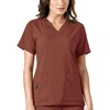 image:imageCarhartt CrossFlex Scrubs for Women VNeck Scrub TopsSable