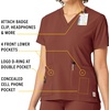 image:imageCarhartt CrossFlex Scrubs for Women VNeck Scrub TopsSable