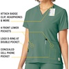 image:imageCarhartt CrossFlex Scrubs for Women VNeck Scrub TopsSea Pine