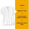 image:imageCarhartt CrossFlex Scrubs for Women VNeck Scrub TopsWhite