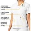 image:imageCarhartt CrossFlex Scrubs for Women VNeck Scrub TopsWhite
