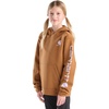 image:imageCarhartt Girls Hooded Pullover SweatshirtCarhartt Brown