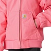 image:imageCarhartt Girls Zip Front Canvas Insulated Hooded Active Jac  100 Cotton  Midweight 100 Cotton Canvas Shell Sherpa Fleece  Cozy WarmthPink