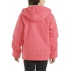 image:imageCarhartt Girls Zip Front Canvas Insulated Hooded Active Jac  100 Cotton  Midweight 100 Cotton Canvas Shell Sherpa Fleece  Cozy WarmthPink Lemonade