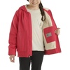 image:imageCarhartt Girls Zip Front Canvas Insulated Hooded Active Jac  100 Cotton  Midweight 100 Cotton Canvas Shell Sherpa Fleece  Cozy WarmthRaspberry