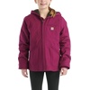 image:imageCarhartt Kids CP9547 Canvas Insulated Hooded Jacket  GirlsSierra Plum Caspian