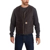 image:imageCarhartt Mens 104394 Washed Duck Vest  Sherpa LinedDark Brown