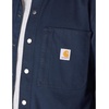 image:imageCarhartt Mens 105532 Rugged Flex Relaxed Fit Canvas FleeceLined SnapNavy