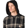 image:imageCarhartt Mens 107011 Rugged Flex Relaxed Fit Flannel Fleece Lined HBlackMud Gray