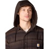 image:imageCarhartt Mens 107011 Rugged Flex Relaxed Fit Flannel Fleece Lined HDark Clove