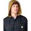 image:imageCarhartt Mens 107011 Rugged Flex Relaxed Fit Flannel Fleece Lined HDeep Smoke Blue