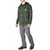 image:imageCarhartt Mens 107011 Rugged Flex Relaxed Fit Flannel Fleece Lined HForestry GreenBlack
