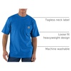image:imageCarhartt Mens Iconic K87 Pocket TShirt CloseoutBeacon Blue Heather