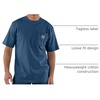 image:imageCarhartt Mens Iconic K87 Pocket TShirt CloseoutDeep Ocean Heather