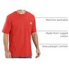 image:imageCarhartt Mens Iconic K87 Pocket TShirt CloseoutFire Red Heather
