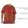 image:imageCarhartt Mens Iconic K87 Pocket TShirt CloseoutSaddle Red Heather