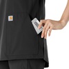 image:imageCarhartt Scrubs C12213 Womens Force Modern Fit Notch Neck Tunic TopBlack