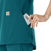 image:imageCarhartt Scrubs C12213 Womens Force Modern Fit Notch Neck Tunic TopCaribbean Blue