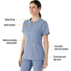 image:imageCarhartt Scrubs C12213 Womens Force Modern Fit Notch Neck Tunic TopCeil Blue