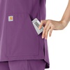 image:imageCarhartt Scrubs C12213 Womens Force Modern Fit Notch Neck Tunic TopEggplant