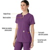 image:imageCarhartt Scrubs C12213 Womens Force Modern Fit Notch Neck Tunic TopEggplant