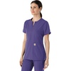 image:imageCarhartt Scrubs C12213 Womens Force Modern Fit Notch Neck Tunic TopGrape