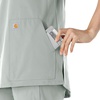 image:imageCarhartt Scrubs C12213 Womens Force Modern Fit Notch Neck Tunic TopGrey