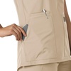 image:imageCarhartt Scrubs C12213 Womens Force Modern Fit Notch Neck Tunic TopKhaki