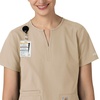 image:imageCarhartt Scrubs C12213 Womens Force Modern Fit Notch Neck Tunic TopKhaki