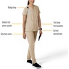 image:imageCarhartt Scrubs C12213 Womens Force Modern Fit Notch Neck Tunic TopKhaki